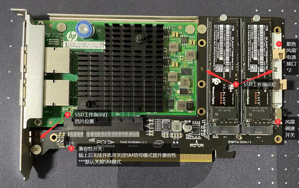 TANK NVHD884 HPE 网络&SSD 混合卡 组合卡安装教程插图8