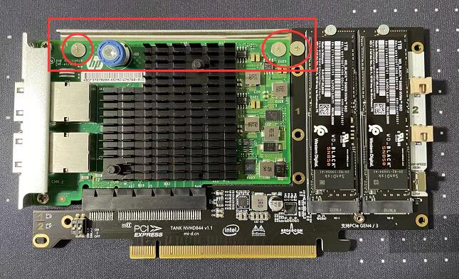 TANK NVHD884 HPE 网络&SSD 混合卡 组合卡安装教程插图5